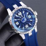 Replica Perrelet Turbine Pilot Watch SS Blue Rubber Band